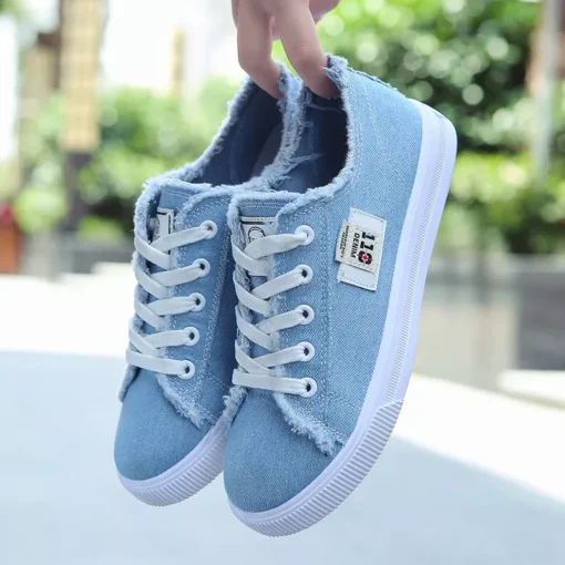 Summer Canvas Flat Sneakers for Women - Image 2