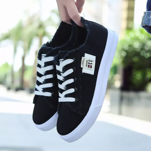 Summer Canvas Flat Sneakers for Women - Image 6