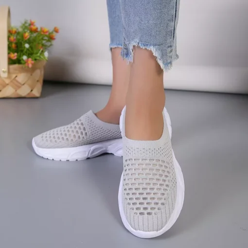 Women’s Slip-On Mesh Platform Slippers - Image 4