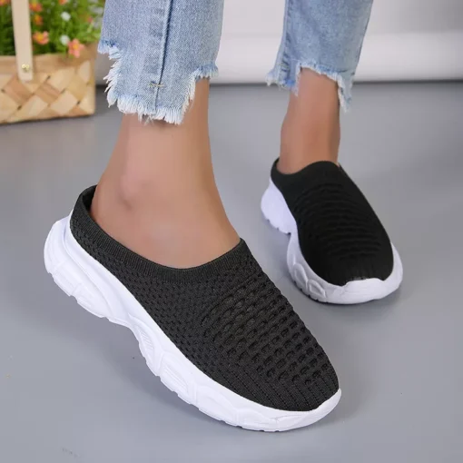 Women’s Slip-On Mesh Platform Slippers - Image 6