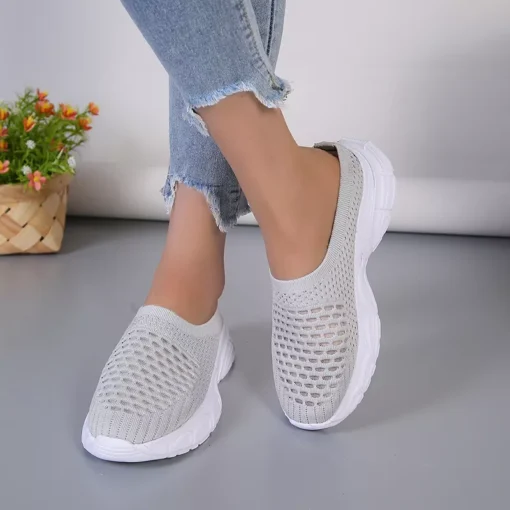 Women’s Slip-On Mesh Platform Slippers - Image 3