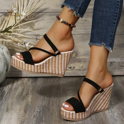 Elegant Summer Platform Wedge Sandals - Image 3