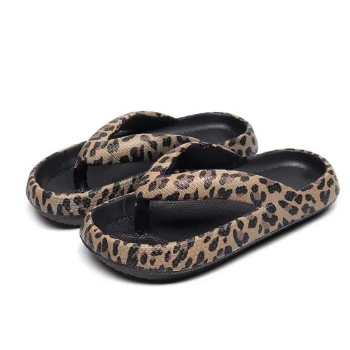 Summer Women Comfort Leopard Print Flip-Flop Sandals - Image 8