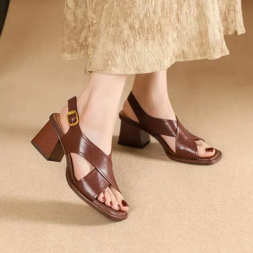 New Summer Genuine Leather Sandals - Image 5
