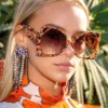 Oversized Square Luxury Sunglasses – Women’s Vintage UV400 Shades