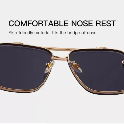 Classic Vintage Square Sunglasses – Luxury UV400 Metal Frame Shades for Men and Women - Image 4