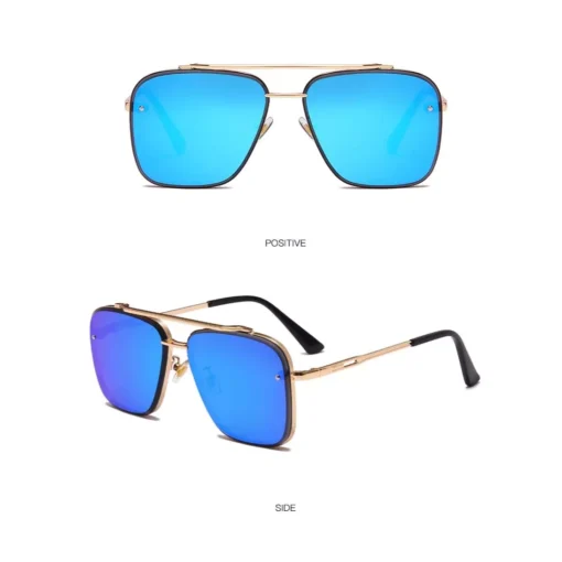 Classic Vintage Square Sunglasses – Luxury UV400 Metal Frame Shades for Men and Women - Image 8