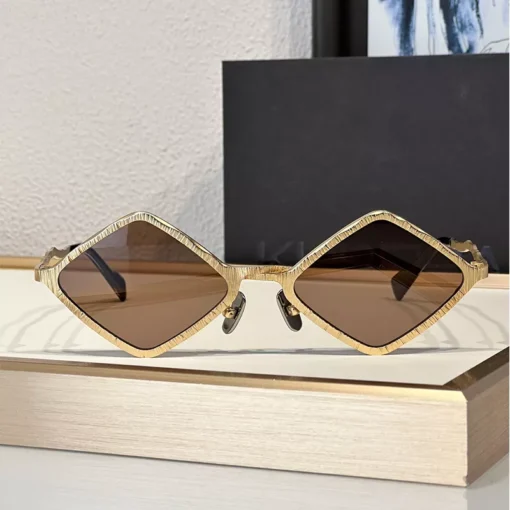 Alloy Rhombus Sunglasses UV400 Protection – Vintage Fashion Eyewear - Image 6