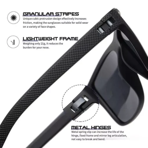 3PCS Square Polarized Sunglasses - Image 3