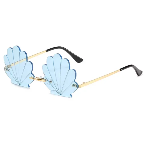 Unique Flower Rimless Retro Women’s Sunglasses with UV Protection - Image 7