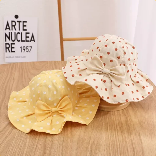 Summer Baby Girl Floral Bucket Hat with Bowknot - Image 5