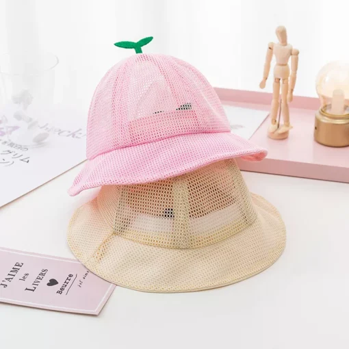 Korean Baby Summer Mesh Bucket Hat – Breathable Sprout Cap for Kids - Image 4