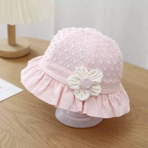 Adorable Baby Sun Hat with Lace Ruffle - Image 5
