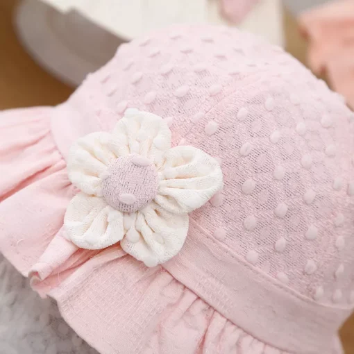 Adorable Baby Sun Hat with Lace Ruffle - Image 6