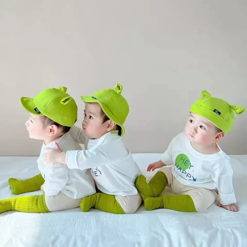 Green Cartoon Baby Hat - Image 2