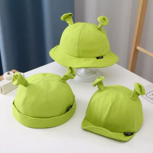 Green Cartoon Baby Hat - Image 3