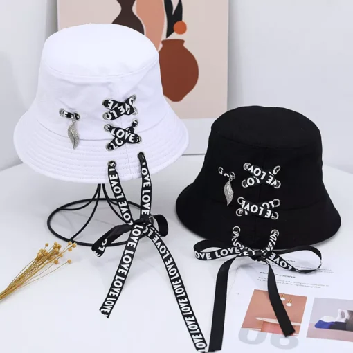 Reversible Black Bucket Hat – Unisex Summer Sun Hat for Outdoor Adventures - Image 4