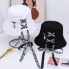 Reversible Black Bucket Hat – Unisex Summer Sun Hat for Outdoor Adventures