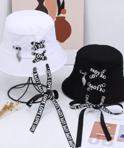 Reversible Black Bucket Hat – Unisex Summer Sun Hat for Outdoor Adventures