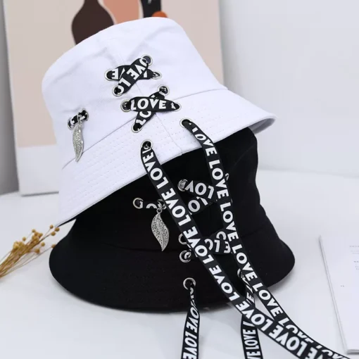 Reversible Black Bucket Hat – Unisex Summer Sun Hat for Outdoor Adventures - Image 2