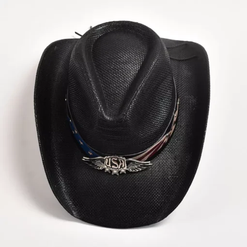 Stylish Straw Western Cowboy Hat for Men & Women - Image 4