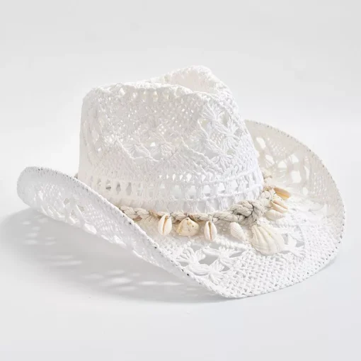 Summer Hand Woven Straw Hat for Women - Image 4