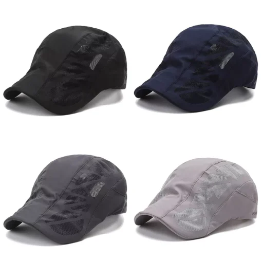 Breathable Mesh Summer Beret Cap - Image 8
