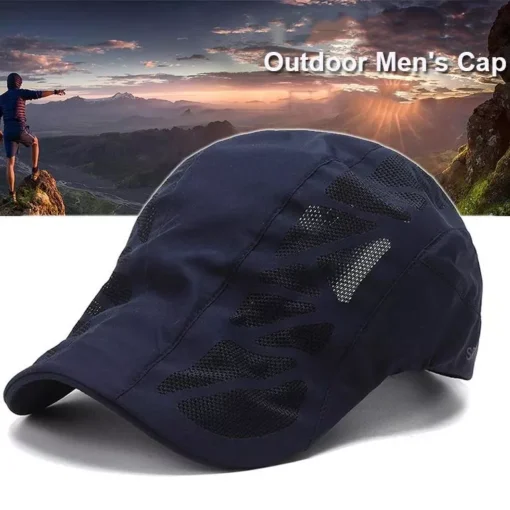 Breathable Mesh Summer Beret Cap - Image 4