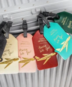 Portable PU Leather Luggage Tag