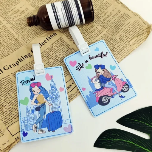 2-Piece Set PU Leather Luggage Tags - Image 4
