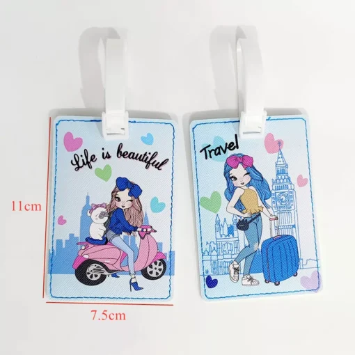 2-Piece Set PU Leather Luggage Tags - Image 5