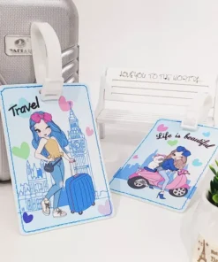 2-Piece Set PU Leather Luggage Tags