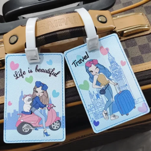 2-Piece Set PU Leather Luggage Tags - Image 3