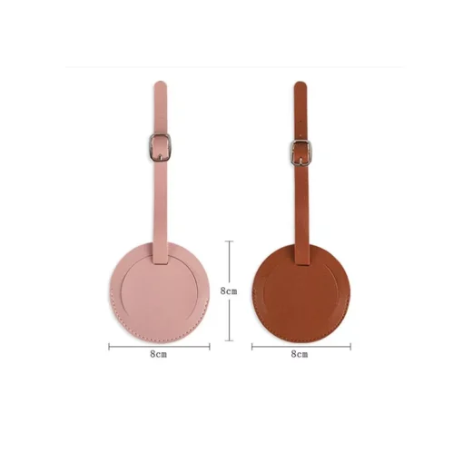 Round PU Leather Luggage Tag - Image 7