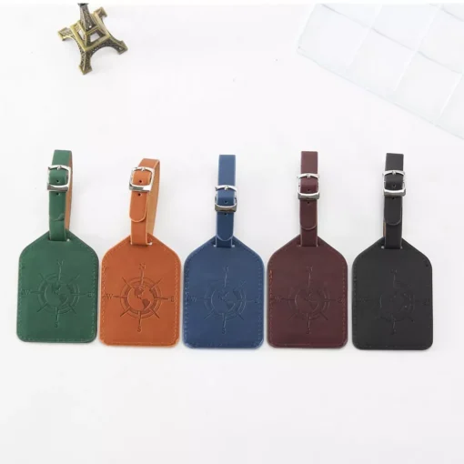 Compass Leather Luggage Tag - Image 3