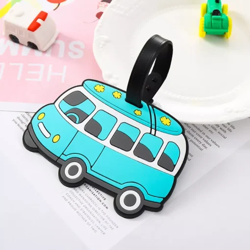 Cute Cartoon Car Silicone Luggage Tags for Travel Accessories - Image 7