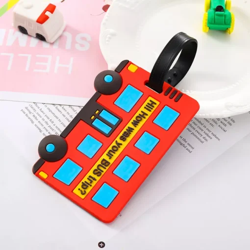 Cute Cartoon Car Silicone Luggage Tags for Travel Accessories - Image 5