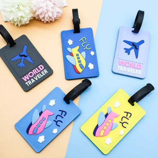 Cute PVC Plane Letters Luggage Tags - Image 3