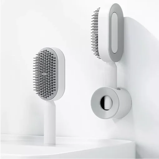 Detangling Scalp Massage Hair Brush with One-Key Self-Cleaning Feature - Image 4