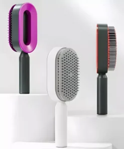 Detangling Scalp Massage Hair Brush with One-Key Self-Cleaning Feature