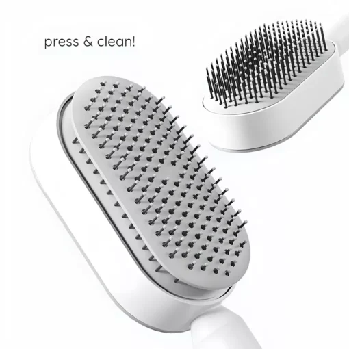 Detangling Scalp Massage Hair Brush with One-Key Self-Cleaning Feature - Image 3