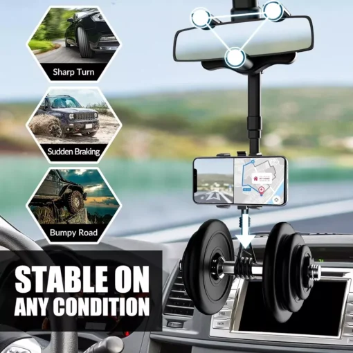 Rotatable and Retractable Car Phone Holder - Image 6