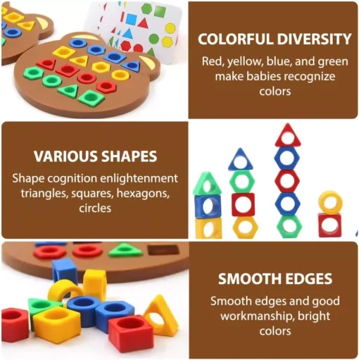 Montessori Matching Puzzle Board Game for Kids - Image 3