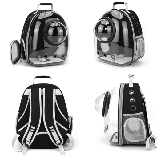 Luxury Cat Space Capsule Transparent Backpack - Image 4