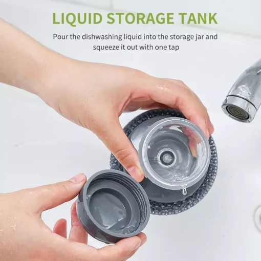 Automatic Soap Dispensing Kitchen Brush for Pans | Eco-Friendly & Powerful Cleaning Tool - Image 3
