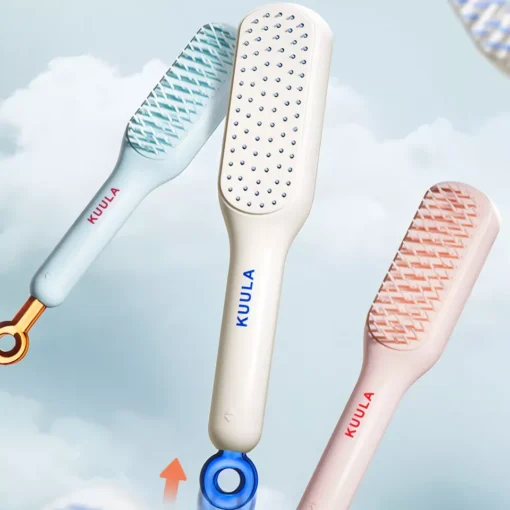Telescopic Anti-Static Scalp Massage Comb: Self-Cleaning, for All Hair Types - Image 6