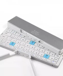 Ultra-Compact Foldable Bluetooth Keyboard with Built-in Stand for Tablets and Smartphones