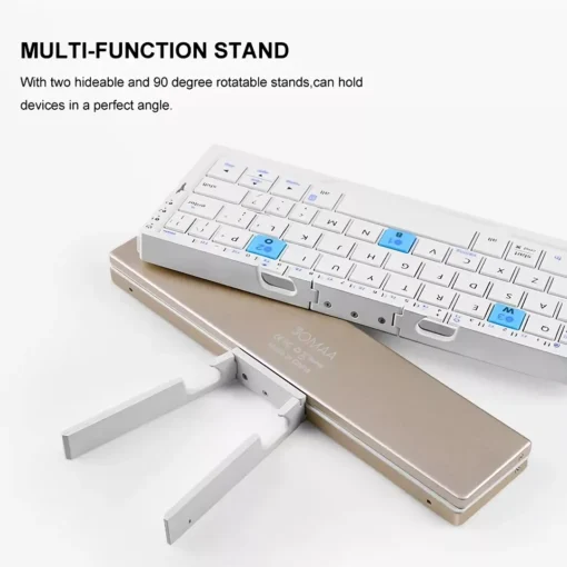 Ultra-Compact Foldable Bluetooth Keyboard with Built-in Stand for Tablets and Smartphones - Image 6