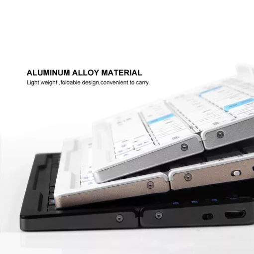 Ultra-Compact Foldable Bluetooth Keyboard with Built-in Stand for Tablets and Smartphones - Image 5