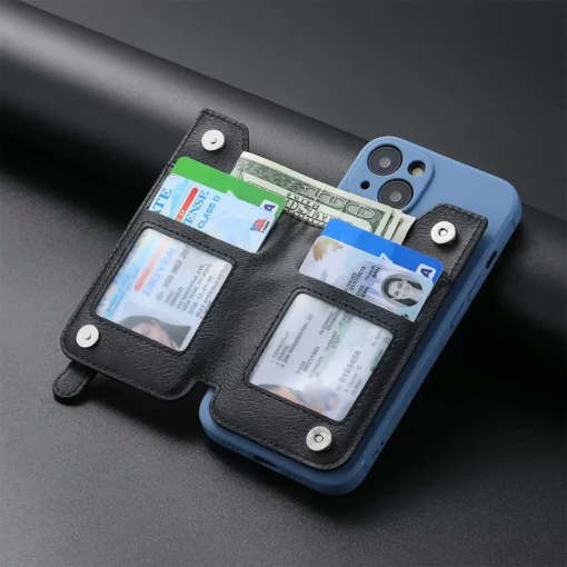 Multi-functional Phone Card Slot Holder Wallet Case - Image 3